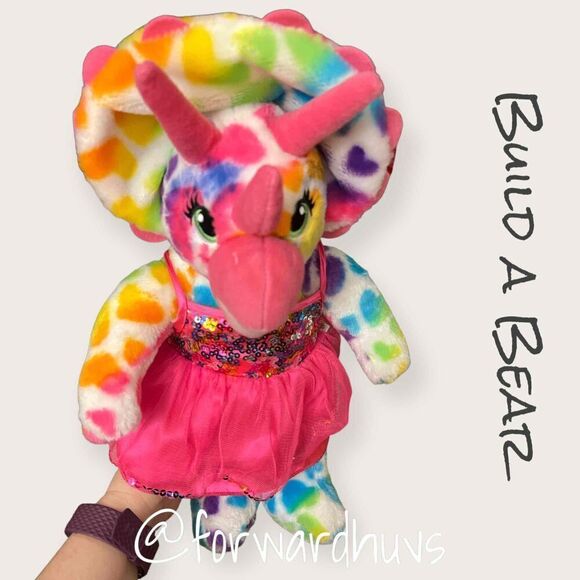 Build a Bear Tie-Dye Triceratops Bear In Dress - Picture 5 of 8